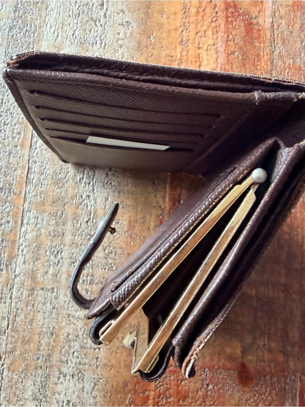 Louis Vuitton Brown Damier Check Compact Wallet